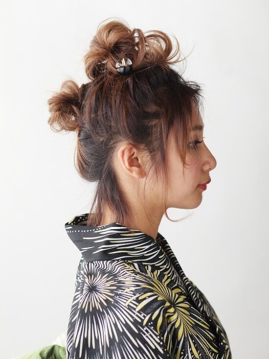 画像 9 12 ミディアム浴衣 驚くほど簡単なお団子風ヘアアレンジ 浴衣ヘアアレンジ All About