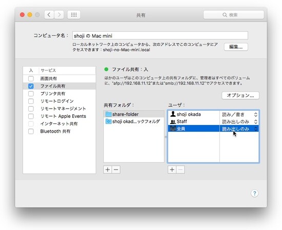 全員の項目に注目　このようになっていればよい