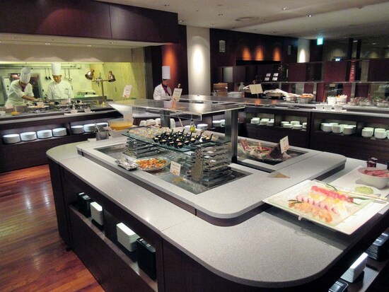 冷菜のブッフェ台