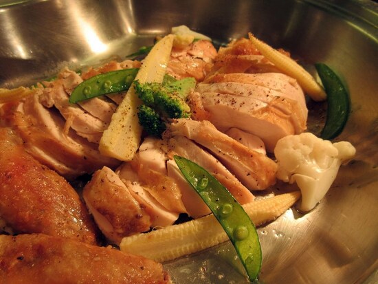 菜彩鶏のローストチキン