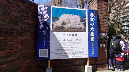 六義園（2）／ライトアップ「春夜の六義園 夜間特別鑑賞」の案内