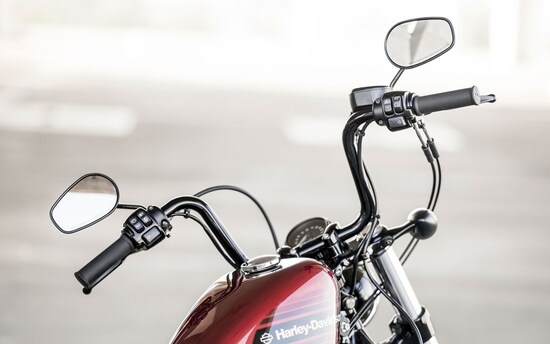 高く持ち上げられたエイプハンガーはアイアン1200と共通