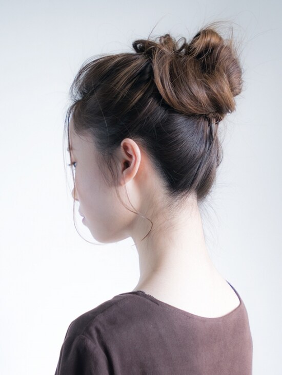 お団子を簡単にボリュームアップさせるやり方