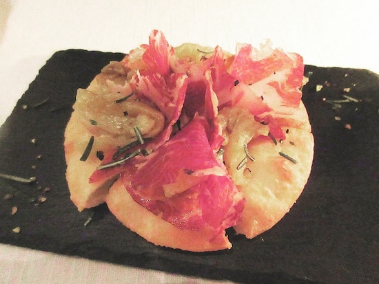 アマン東京 ニョッコ フリット ナスのマリナートとコッパ ローズマリー