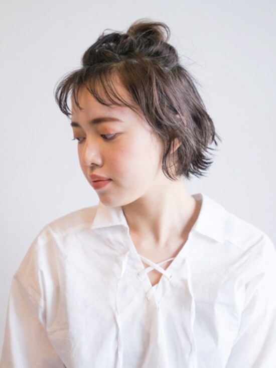 3分で完成！小さめのお団子で簡単こなれボブアレンジ