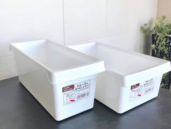  100均の収納ボックス：セリア「アレンジスライドボックス」
