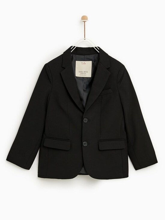 ZARA キッズ ボーイ ベーシックスーツ（黒）