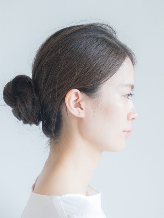 低めの位置にお団子ができる