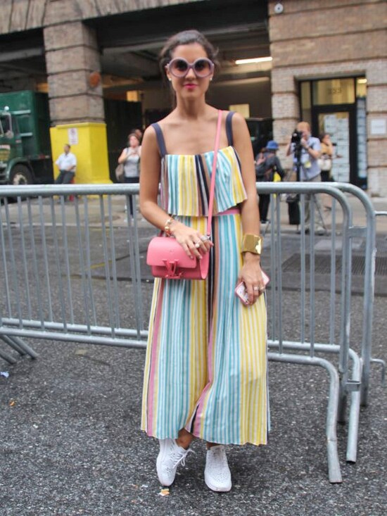 ストライプ柄ワンピース