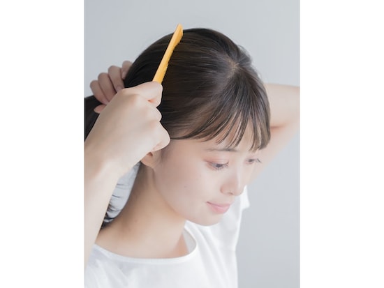 目の細かいコームでとかすとキレイに仕上がる