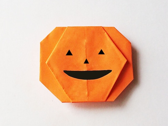かぼちゃの折り紙の簡単な折り方｜ハロウィン折り紙