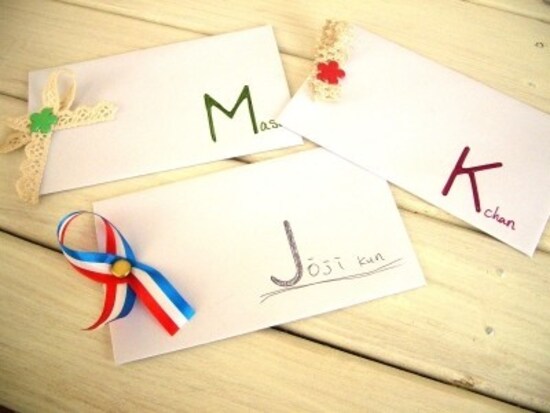 お正月工作・製作 無地封筒でアレンジ！ポチ袋