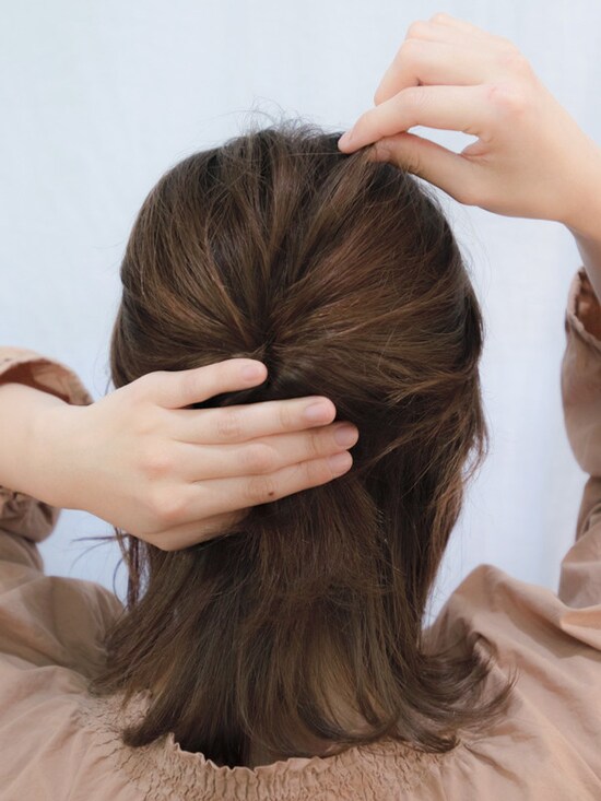 画像 38 41 丸顔に似合うヘアアレンジは 大人な髪型を紹介 ヘアアレンジ All About