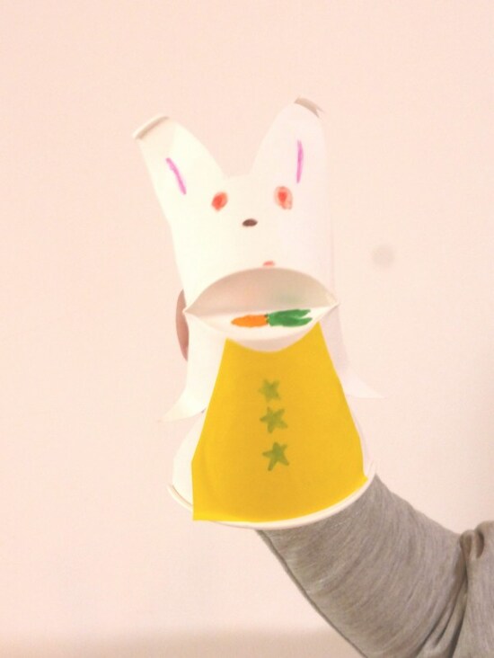 『かみコップでつくろう』の「おしゃべりさん」