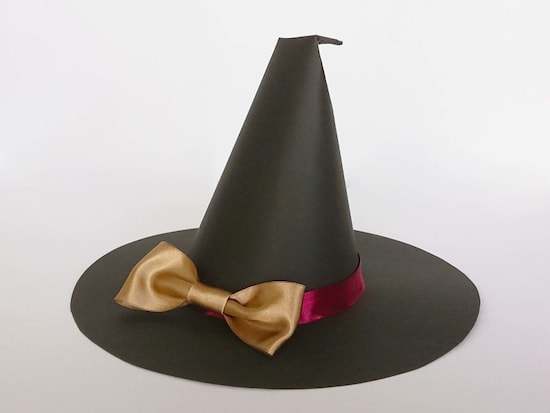 画像 2 4 ハロウィン帽子の作り方 魔女の帽子を100均材料で手作り 工作 自由研究 All About