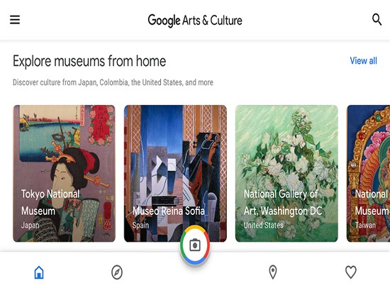 美術館名と有名な作品が表示される