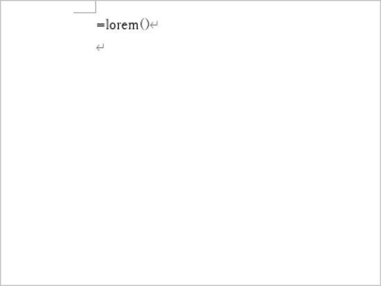 行頭に「=lorem()」と入力して［Enter］キーを押すと……