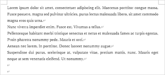 英語のサンプル文章が入力されます。