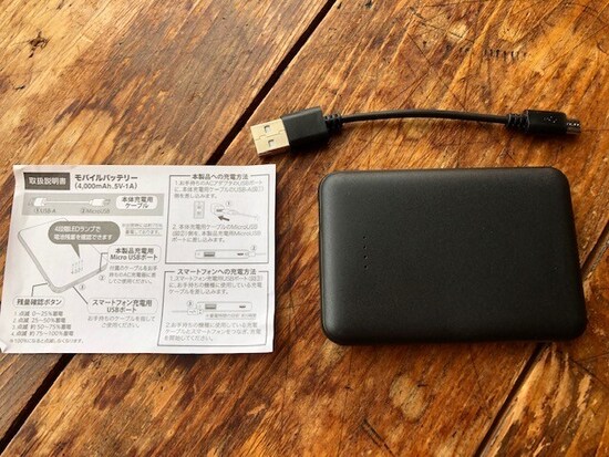 充電用のケーブルと説明書が付属