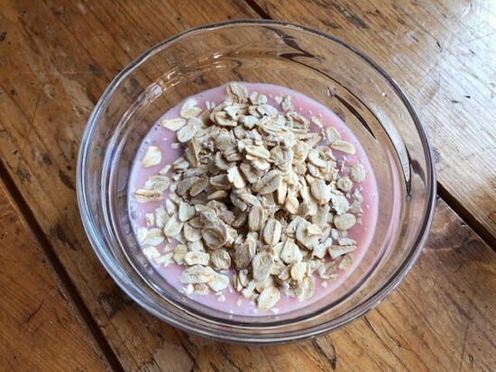 オートミールにかける