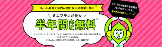 半年間、実質無料に