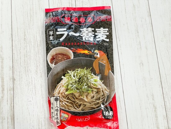 カルディの「「辣油香る　ラー蕎麦」決算セール価格　税込213円
