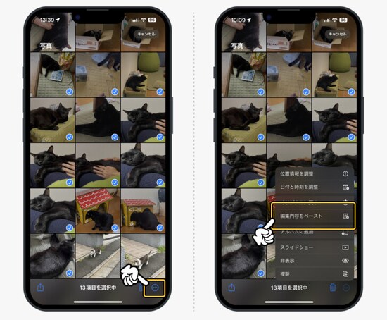 編集内容の一括適用