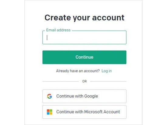 アカウントを作成