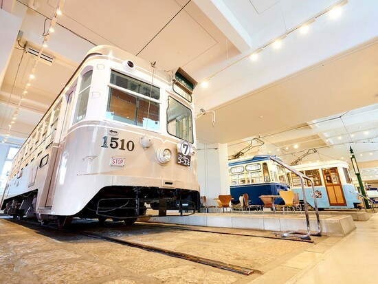 館内には7両の市電車両が展示されている（提供画像）