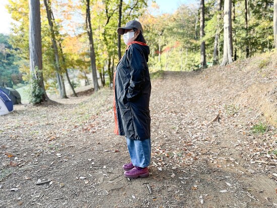 身長160センチの女性が着用