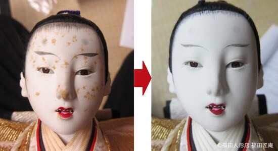 お顔のカビも専門家の技ですっかりきれいになりました（画像提供／福田匠庵）