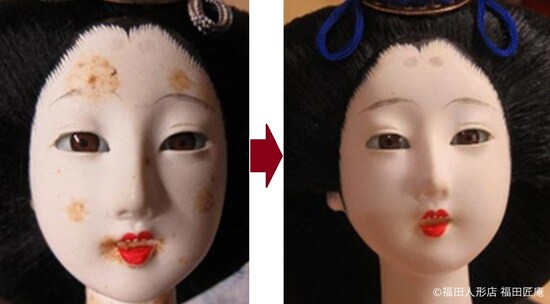 お顔のカビも専門家の技ですっかりきれいになりました（画像提供／福田匠庵）