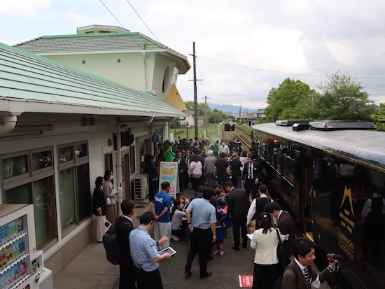 田主丸駅でのおもてなし