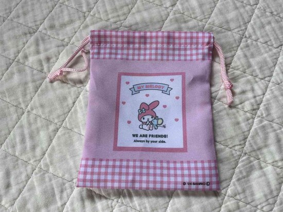 ダイソーの「マイメロディ クロミ ミニ巾着」