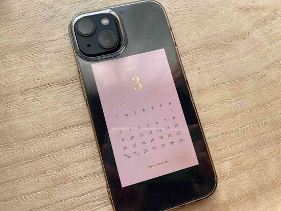 ダイソーの「カードカレンダー（シンプル）」はスマホケースに入れられる