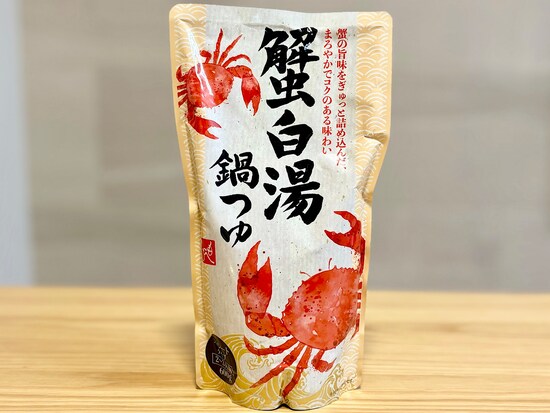 「蟹白湯鍋つゆ 600g」321円（税込）