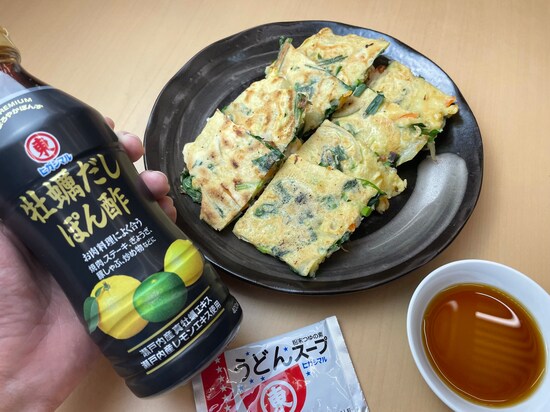 うどんスープで絶品チヂミ