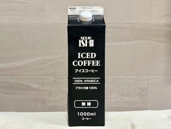 「成城石井 アイスコーヒー無糖 1000ml 」 496円（税込）