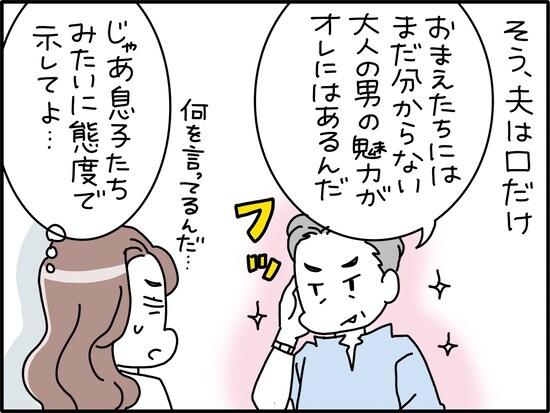 口だけ夫のモテアピールに失笑