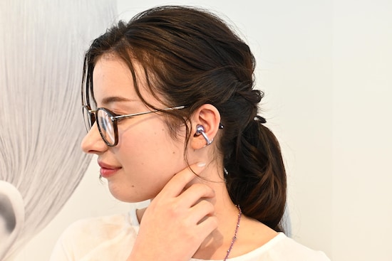 「HUAWEI FreeClip」実際の装着写真