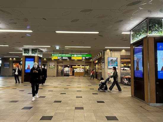 東急東横線「武蔵小杉駅」の改札を出たら、右折。