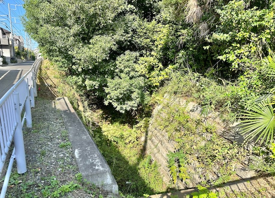 現在は空堀（からぼり）になっており、水は流れていません