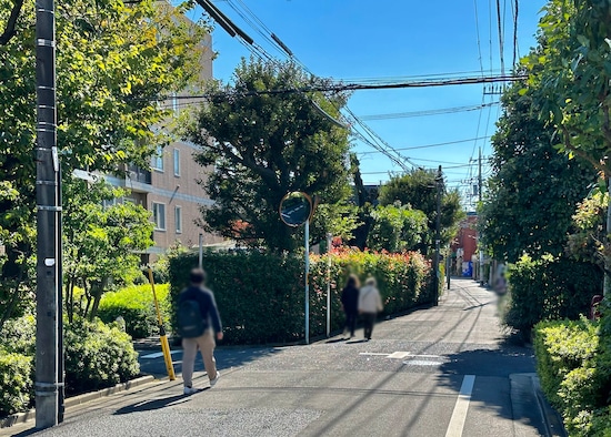 永福町の住宅街は緑が多く、散歩しているだけでもストレス解消になりそう