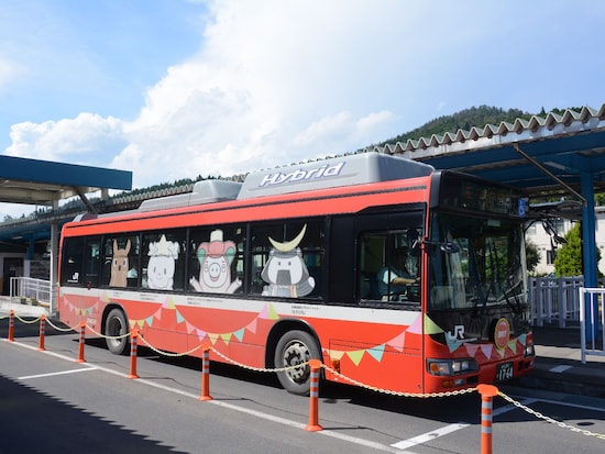 BRTにも乗車できる。写真は気仙沼駅にて