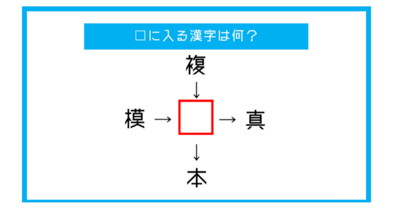 【漢字穴埋めクイズ】□に入る漢字は何？（第170問）