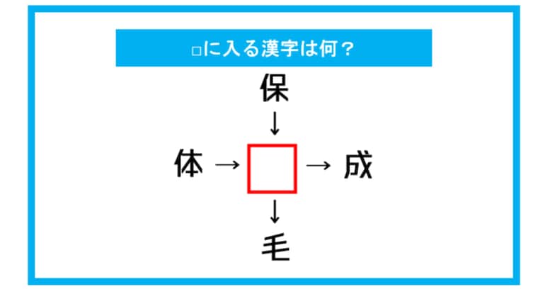 【漢字穴埋めクイズ】□に入る漢字は何？（第314問）