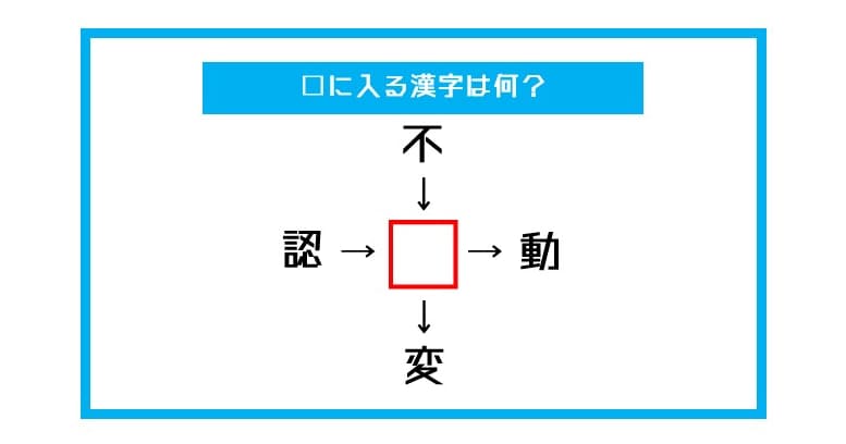 【漢字穴埋めクイズ】□に入る漢字は何？（第406問）