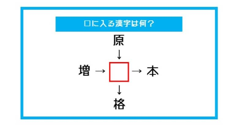 【漢字穴埋めクイズ】□に入る漢字は何？（第420問）