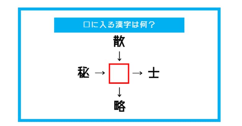 【漢字穴埋めクイズ】□に入る漢字は何？（第442問）