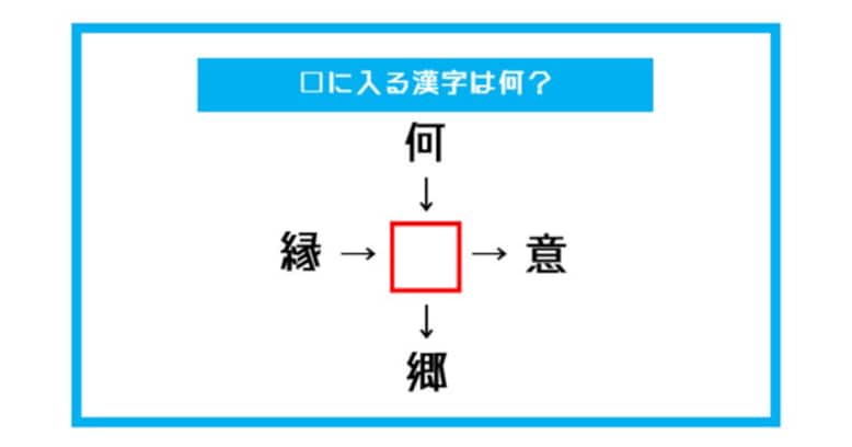 【漢字穴埋めクイズ】□に入る漢字は何？（第459問）